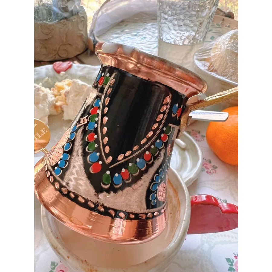 Coffeepot Turkey土耳其雕花咖啡壺煮咖啡器具咖啡奶壺歐式銅壺
