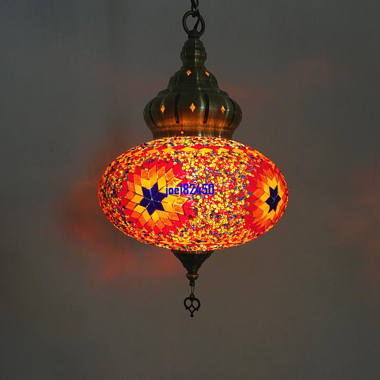 紅色燈籠燈咖啡廳特色餐廳酒店陽臺民族復古浪漫土耳其吧臺大吊燈