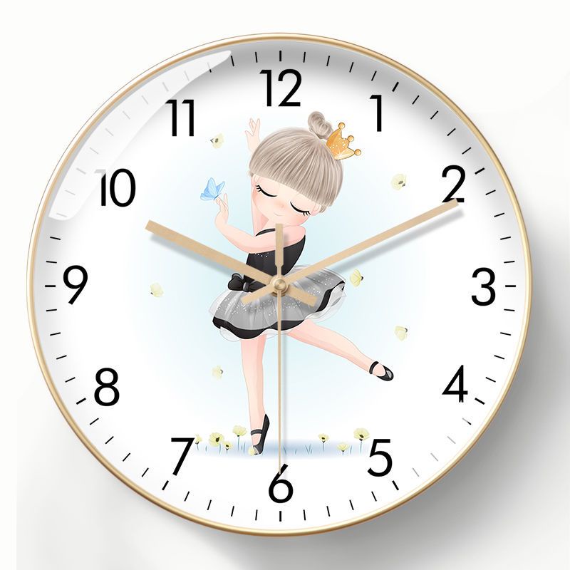 ⚡台灣熱賣⚡舞蹈瑜伽館教室鐘表掛鐘舞蹈室靜音時鐘掛墻掛表自動對時鐘電波鐘