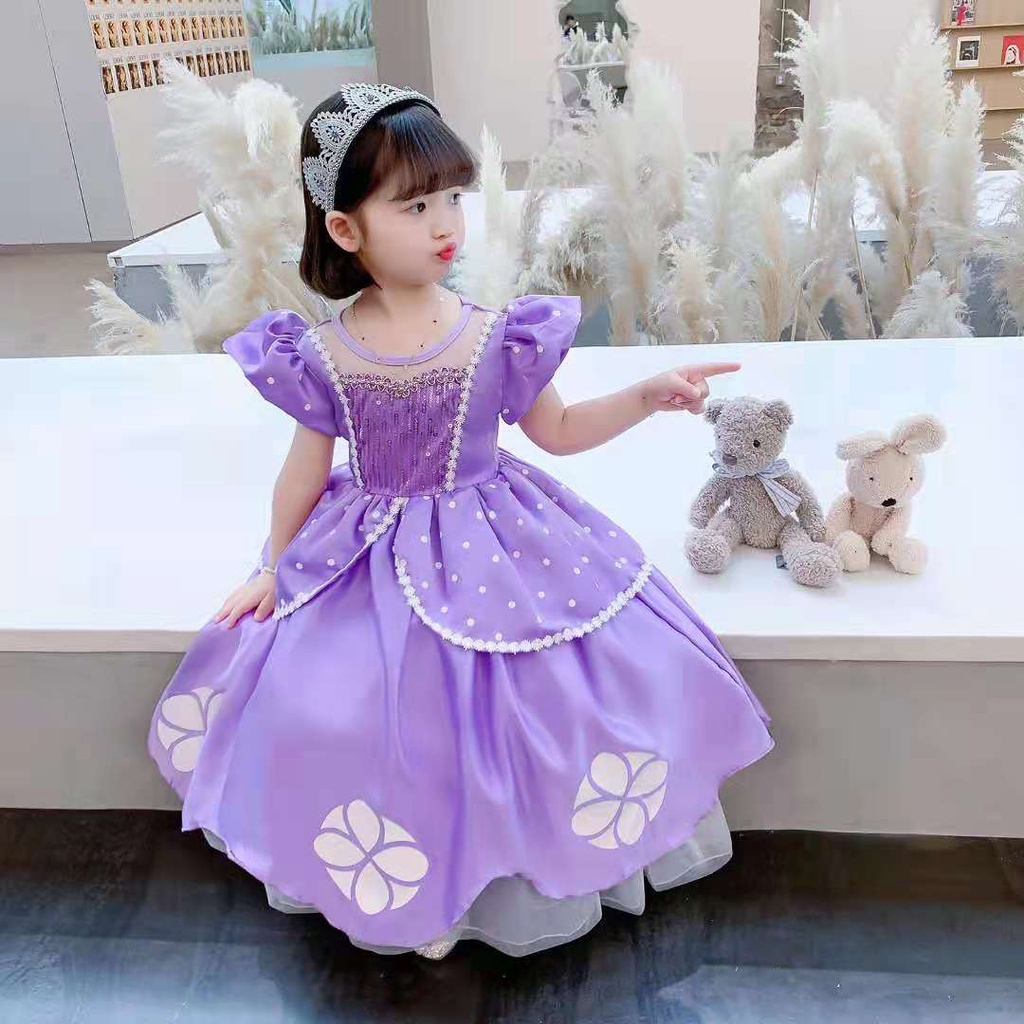 【FAIRY】 蘇菲亞公主裙夏季女童小公主索菲亞連衣裙子兒童生日兒童節禮服裙