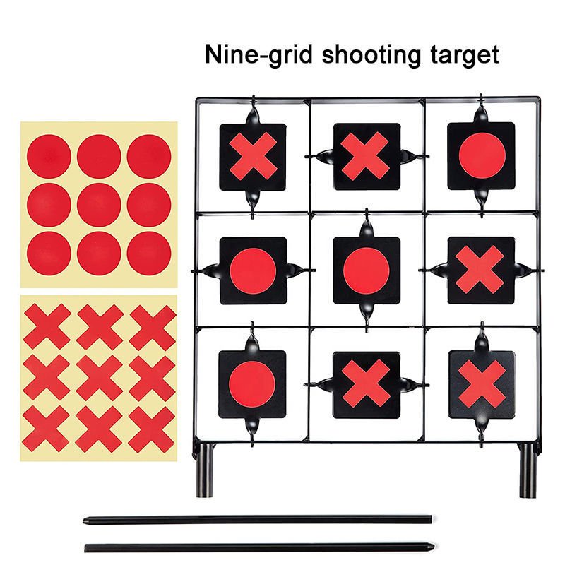 @@九宮格架靶 組閤裝射擊練習瞄準訓練粘靶 球飛鏢靶 彈弓戶外訓練靶 戶外團建遊戲射擊靶 鐵製耐用耐打