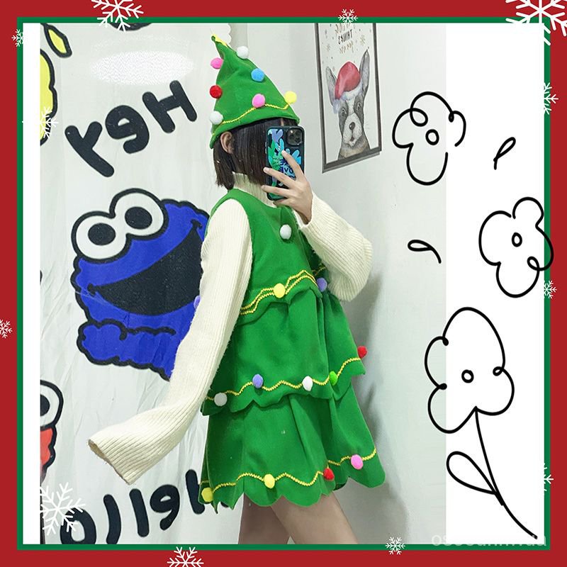 ✌聖誕節✌🔥兒童聖誕樹服裝聖誕服裝女寶寶cos衣服聖誕節cosplayChristmas服