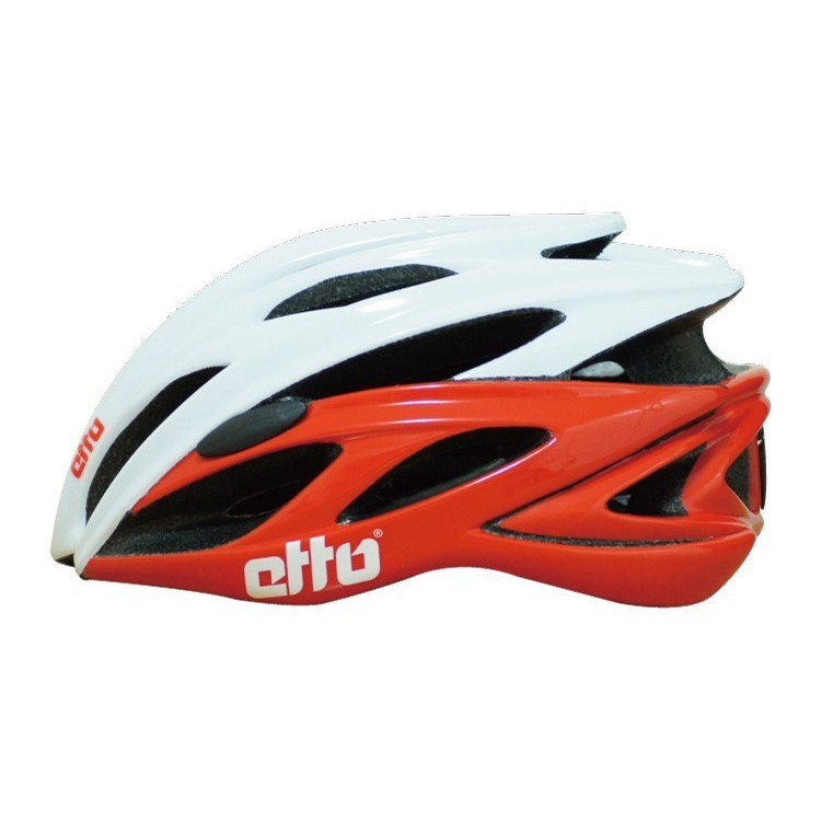 ETTO X6 自行車安全帽/頭盔-白紅-崇越單車