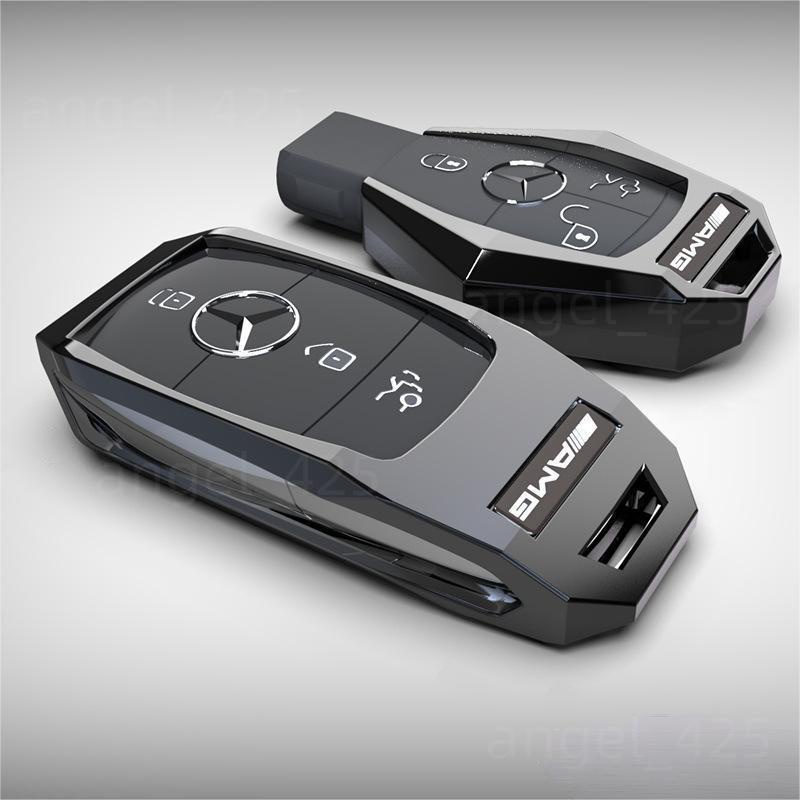 賓士Benz 鋅合金鑰匙套 AMG C260L w213 E200系列 A級 GLE鋼鐵鑰匙殼 插入鑰匙專用