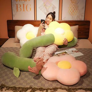 臥室床上靠枕 床頭靠墊 長條枕側睡 創意花朵 生日禮物 枕頭 沙發抱枕女生睡覺夾腿專用抱枕 太陽花抱枕 長條套頭抱枕