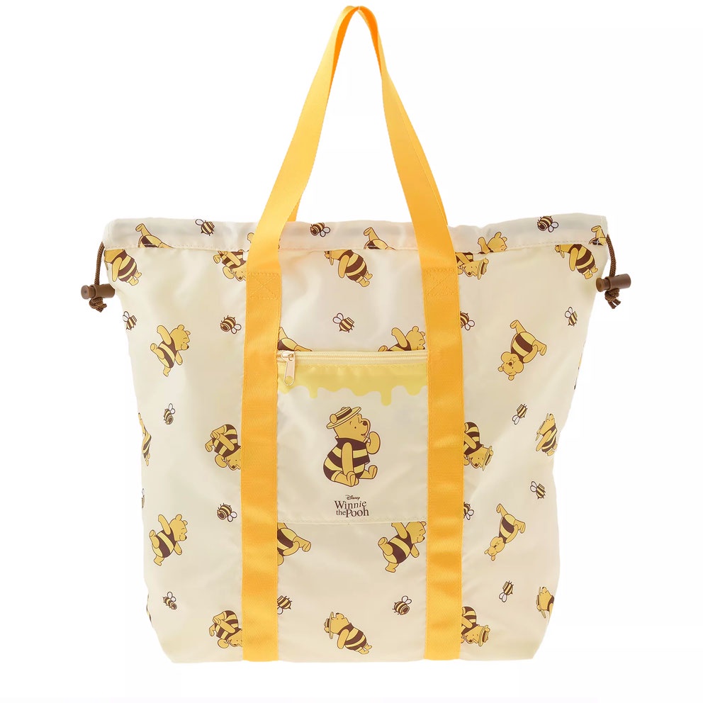 現貨❤️日本迪士尼商店限定蜜蜂維尼蜂蜜購物袋環保袋肩背包手提袋束口袋小熊維尼Bee