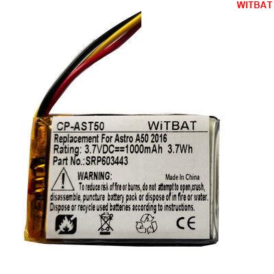 WITBAT適用Astro A50游戲耳機電池SRP603443🎀
