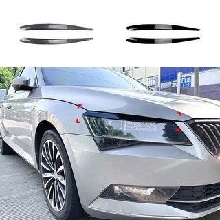 ✥【專用】Skoda Superb適用斯柯達速派 Superb B8 2016-2018 前大燈燈眉車貼外飾改