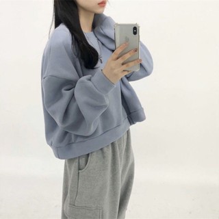 GALA衣櫥 單/套裝韓版冬季加絨加厚衛衣女ins潮+休閒寬鬆高腰束腳九分長褲