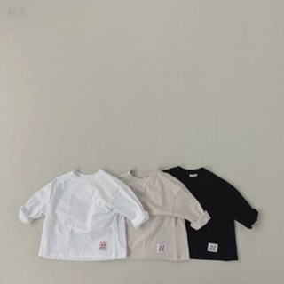 春秋款韓版寶寶衣服 小兔子純色休閒上衣 寶寶寬鬆長袖 嬰兒上衣 男童女童長袖