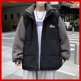🔥外套男 連帽外套 風衣外套 美式外套 男生外套 夾克外套男 春秋外套 潮男外套 冬季新款男韓版潮牌棉衣ins防風假兩