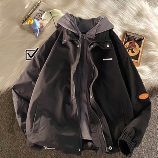 臺灣出貨 連帽外套 工裝外套男士棒球服冬季衣服新款潮ins百搭爆款男高級感純慾風 棒球外套 休閒外套 棒球夾克 運動外套