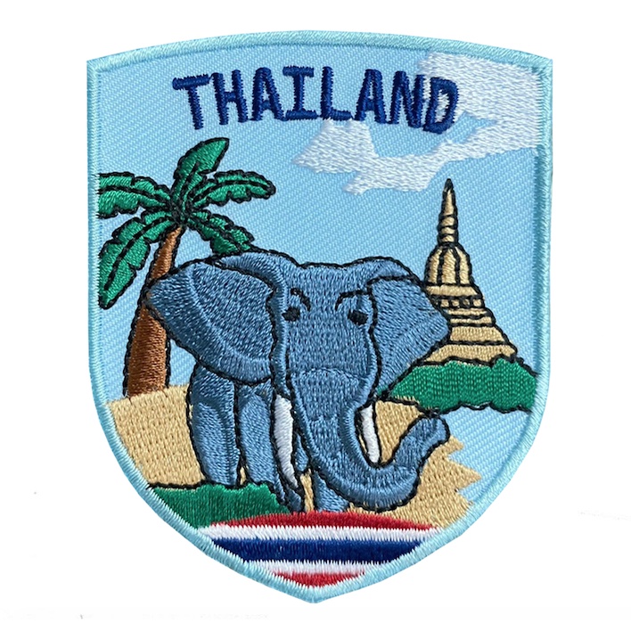 【A-ONE】泰國 大象 地標電繡刺繡布章 貼布 布標 燙貼 徽章 肩章 識別章 背包貼 貼布繡 臂章