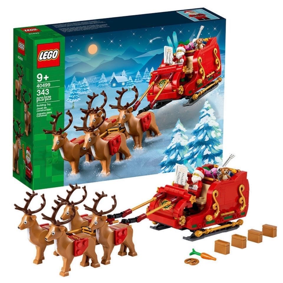 樂高LEGO 40499冬季 圣誕老人 馴鹿雪橇車 積木 玩具 圣誕禮物 收藏