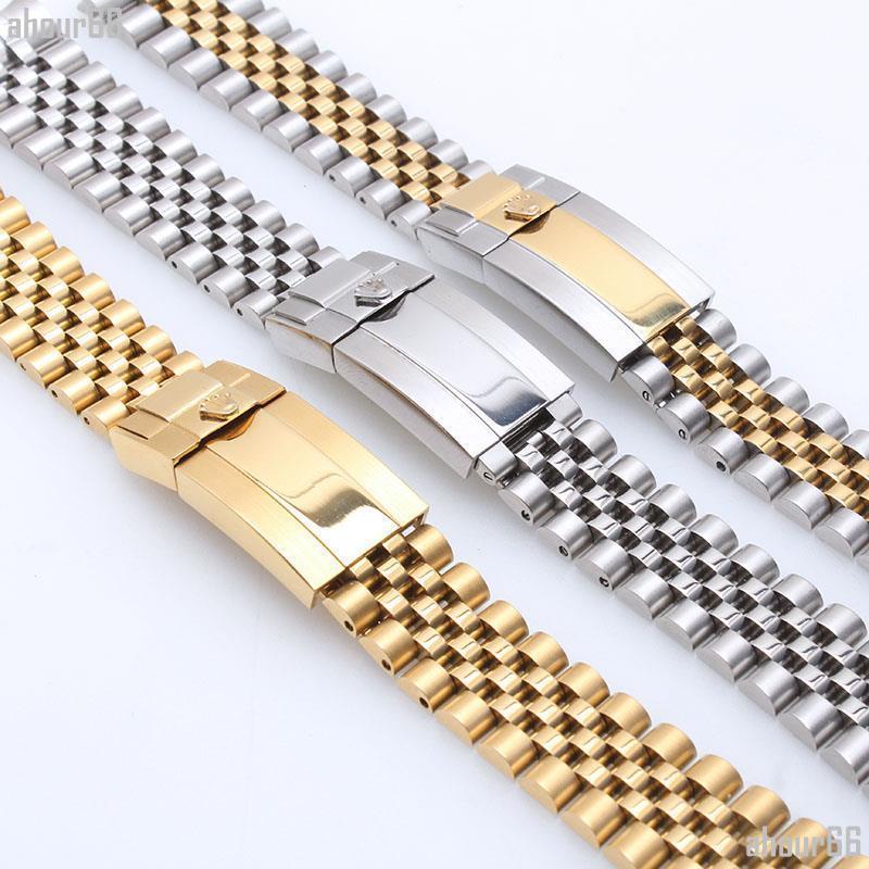(新款錶帶)代用勞力士鋼帶20mm手錶帶日誌型不鏽鋼男錶鏈ROLEX實心116233+W125