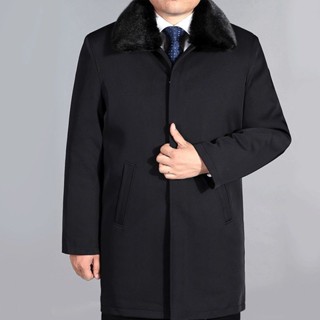 【中老年衣服】🧓阿公長款外套 大衣 秋冬外套 加厚 大尺碼老人棉衣男中長款大衣外套中老年冬裝棉襖爸爸裝加絨厚款爺爺棉服