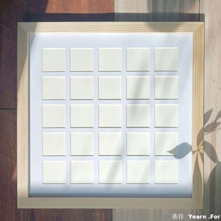 48宮格卡紙相框手工美術作品畫框裝裱衍紙實木框架掛墻diy100格子 手工美術作品畵框 裝裱衍紙實木框 週年紀念
