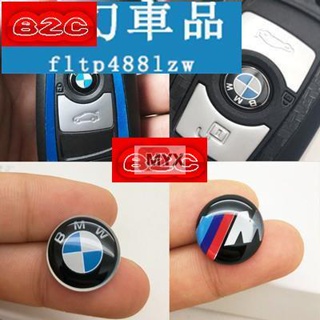 Myx車品適用於BMW寶馬汽車鑰匙標誌貼紙 M運動汽車鑰匙標貼 水晶鋁合金材質標誌貼紙