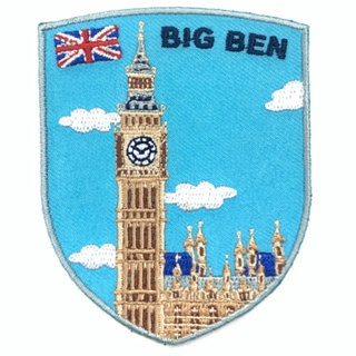 【A-ONE】英國倫敦 大笨鐘 Big Ben 地標刺繡布章 貼布 布標 燙貼 徽章 肩章 識別章 背包貼