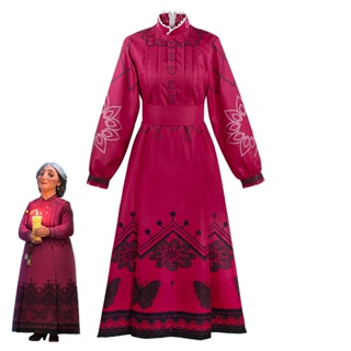魔法滿屋cos服米拉貝外婆Abuela Alma cosplay服裝紅色連衣裙現貨