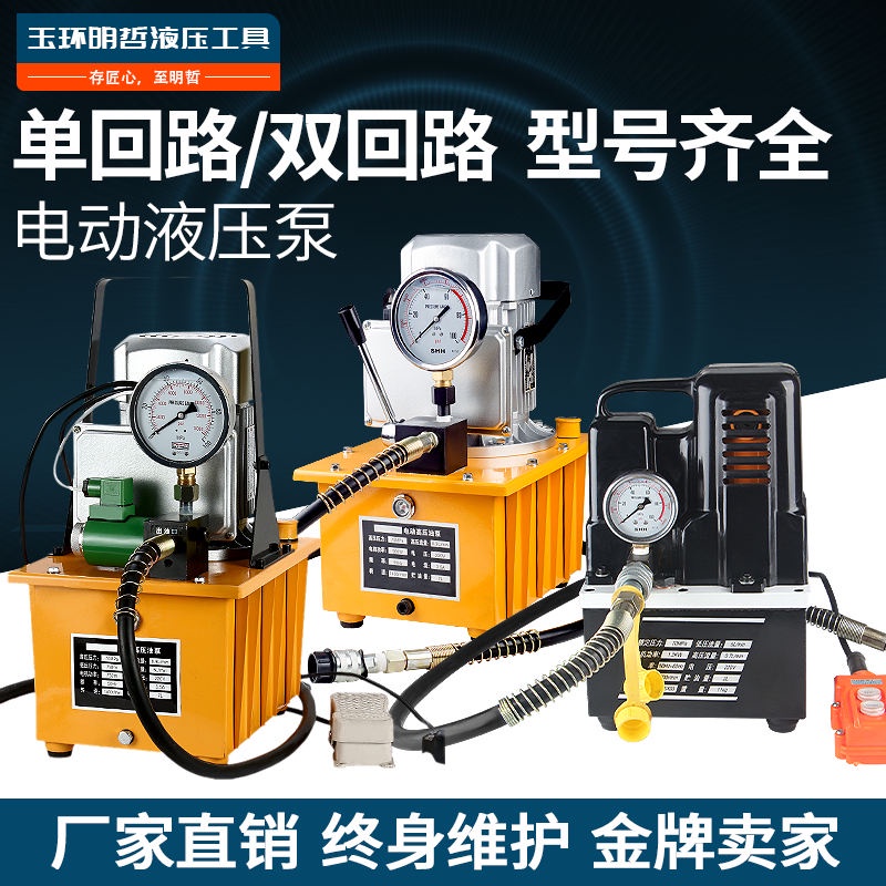 超高壓電動泵液壓機電磁閥液壓油泵浦油壓機單雙回電磁閥750W-3KW
