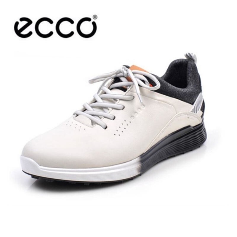 🌹現貨速發🌹 【ECCO】男鞋高爾夫鞋牛皮抽繩戶外休閒鞋防水透氣跑步鞋102904QCFKE