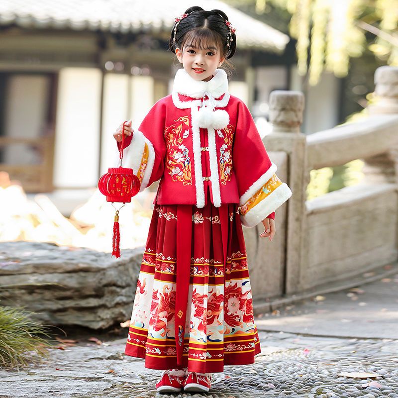 熱銷 女童唐裝 拜年服 漢服 兒童古裝衣服 中式漢服 中國風服飾 中國服 兒童古裝 中國風女裝 兒童漢服 女童 古裝