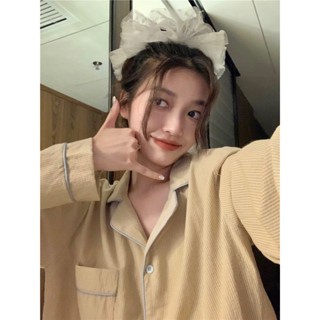 Xuan♥睡衣女春秋冬季新款學生宿舍ins甜美風高顏值可外穿長袖家居服套