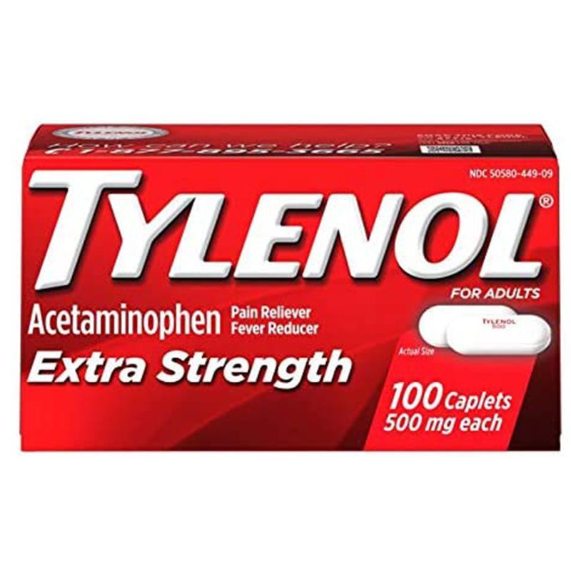 美國 Tylenol Extra Strength緩釋片100粒*500mg