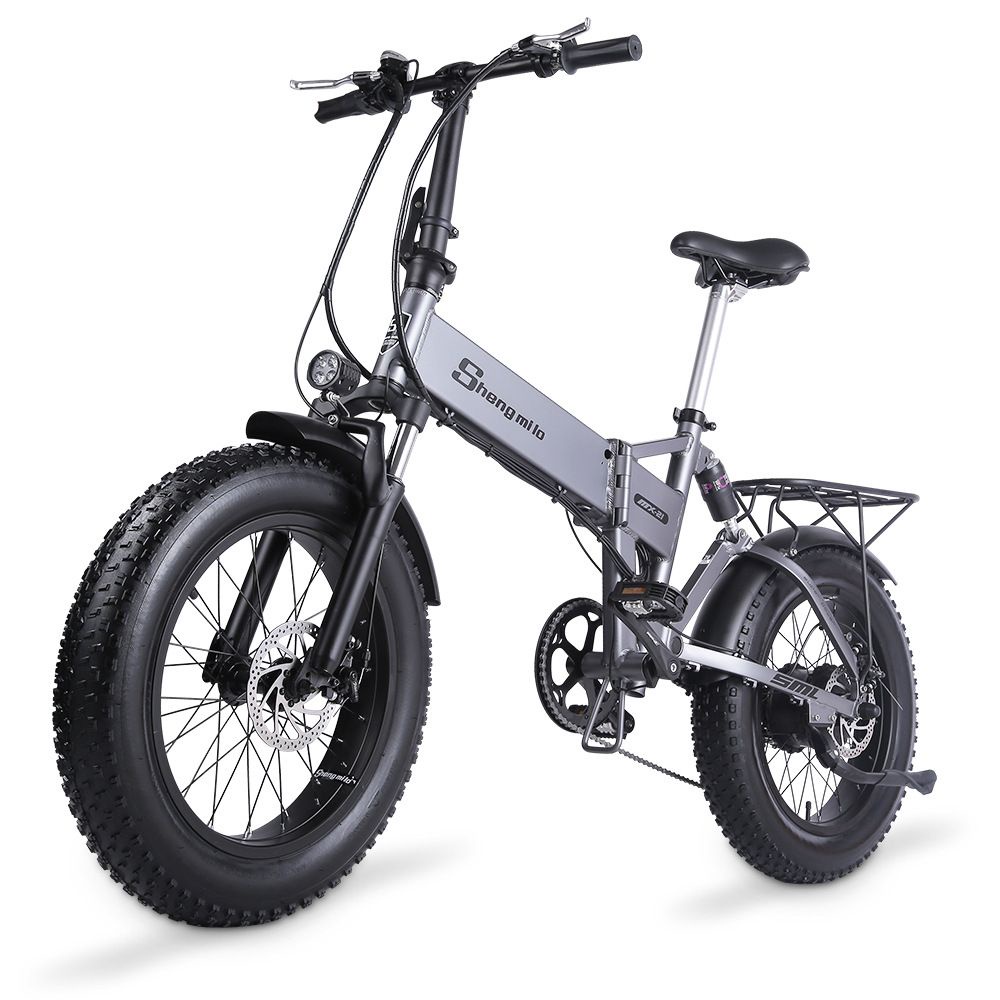 【臺灣專供】Shengmilo電動腳踏車20寸4.0肥胎48V鋰電池助力電動車1000W山地車