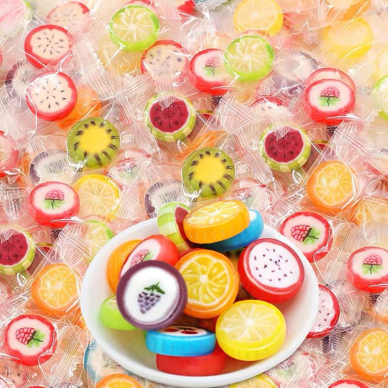 【超實惠】拉花手工糖切片糖混合水果味批發兒童禮物硬糖零食散裝兒童糖果