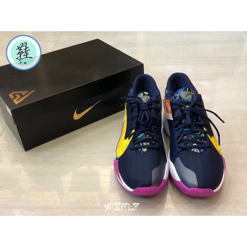 Nike Zoom Freak 2 藍黃 希臘塗鴉 字母哥 籃球鞋 DB4738-400