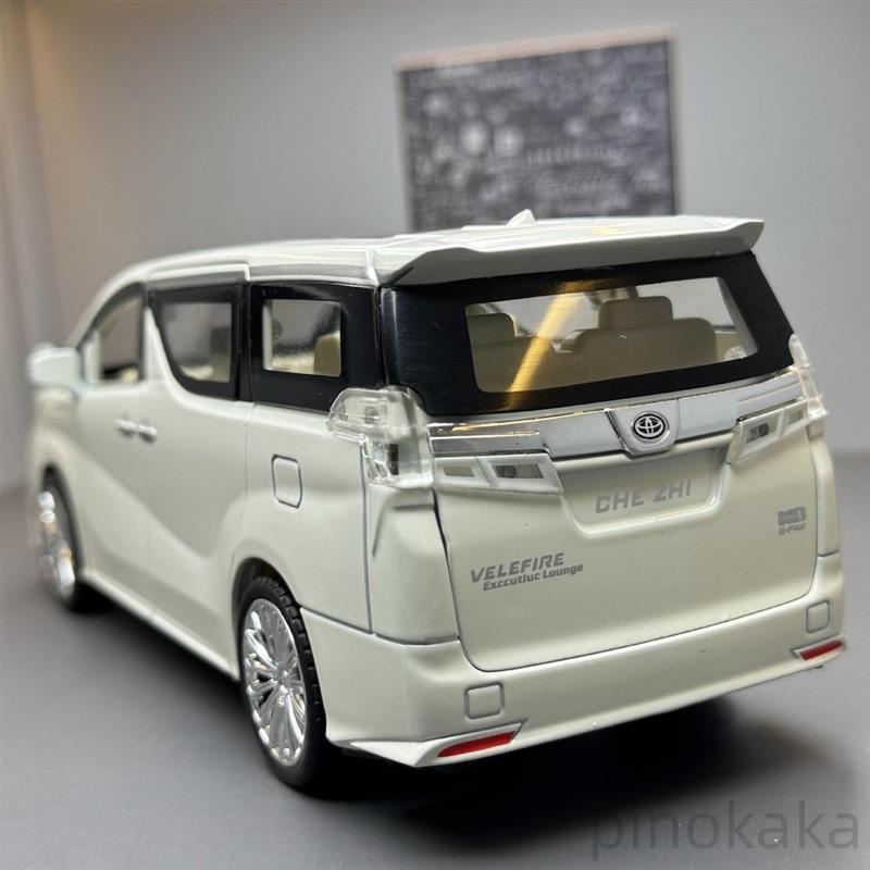【不怕摔】合金模型車 1：24 豐田模型車 威爾發模型 玩具模型車 聲光玩具車 迴力玩具 商務車模型 擺件 礼物