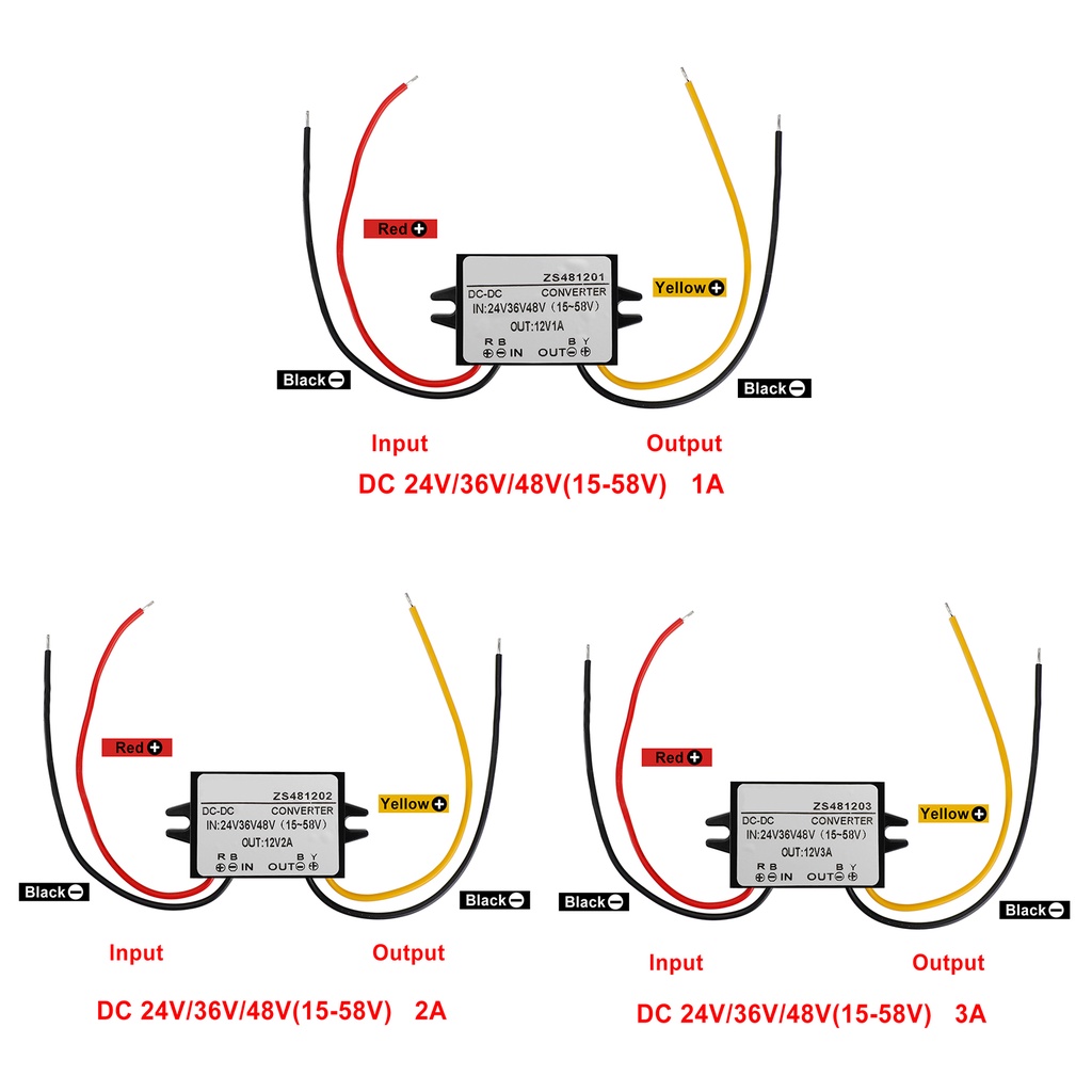 防水Buck降壓轉換器DC24V 36V 48V轉DC12V車載電源模塊