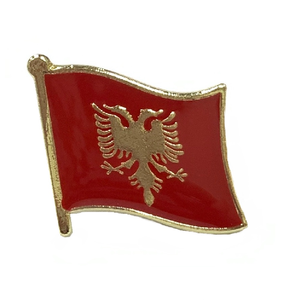 【A-ONE】Albania 阿爾巴尼亞 國旗徽章 別針 國旗配飾 紀念徽章 國慶 辨識 造型 時尚