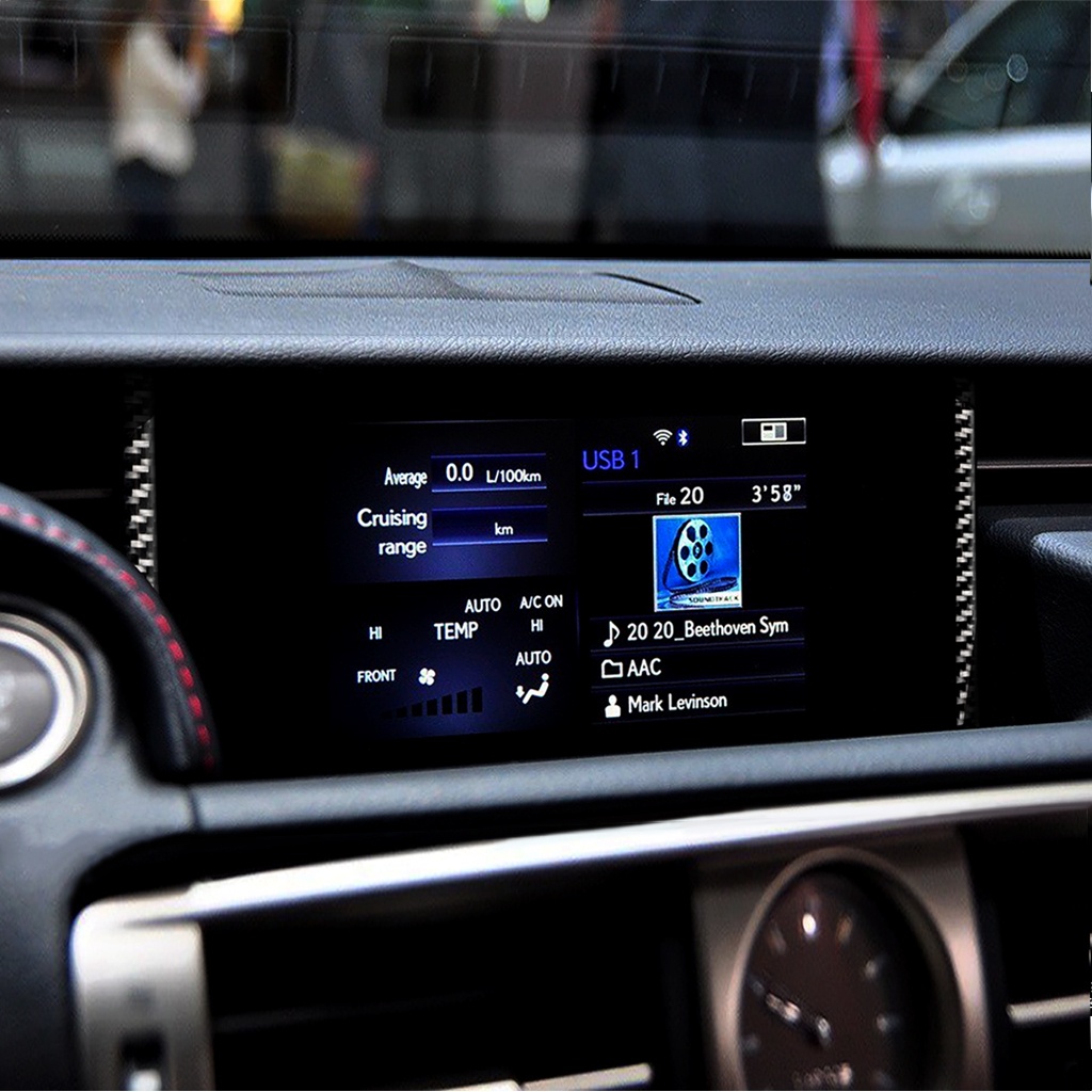 ✨2013-2020年 凌志 Lexus IS250 導航飾條 碳纖維 內飾改裝 熒屏兩側飾條 卡夢 內飾貼