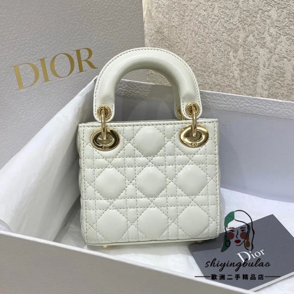 正品免運 DIOR 迪奧 迷你 LADY DIOR 手袋 三格/四格 戴妃包 手提包 鏈條包 肩背包 斜背包