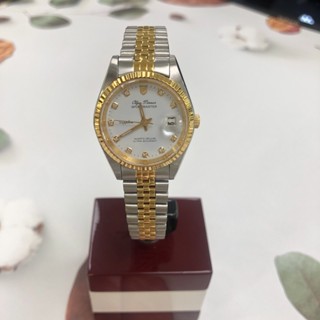 OP奧柏錶 女 時尚白麵金框 石英腕錶 (8936LSK)