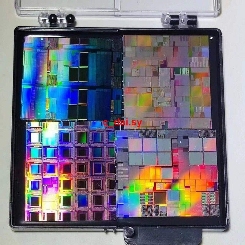 熱銷品#裸芯片硅晶圓晶片硅片wafer集成電路CPU芯片IC半導體CMOS光刻片（擺件僅展示作用）