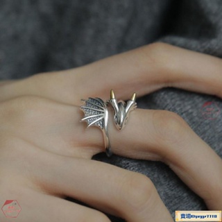 小飾品🔥925純銀小飛龍戒指女ins2023年新款小眾設計個性高級冷淡風食指戒{立雅}