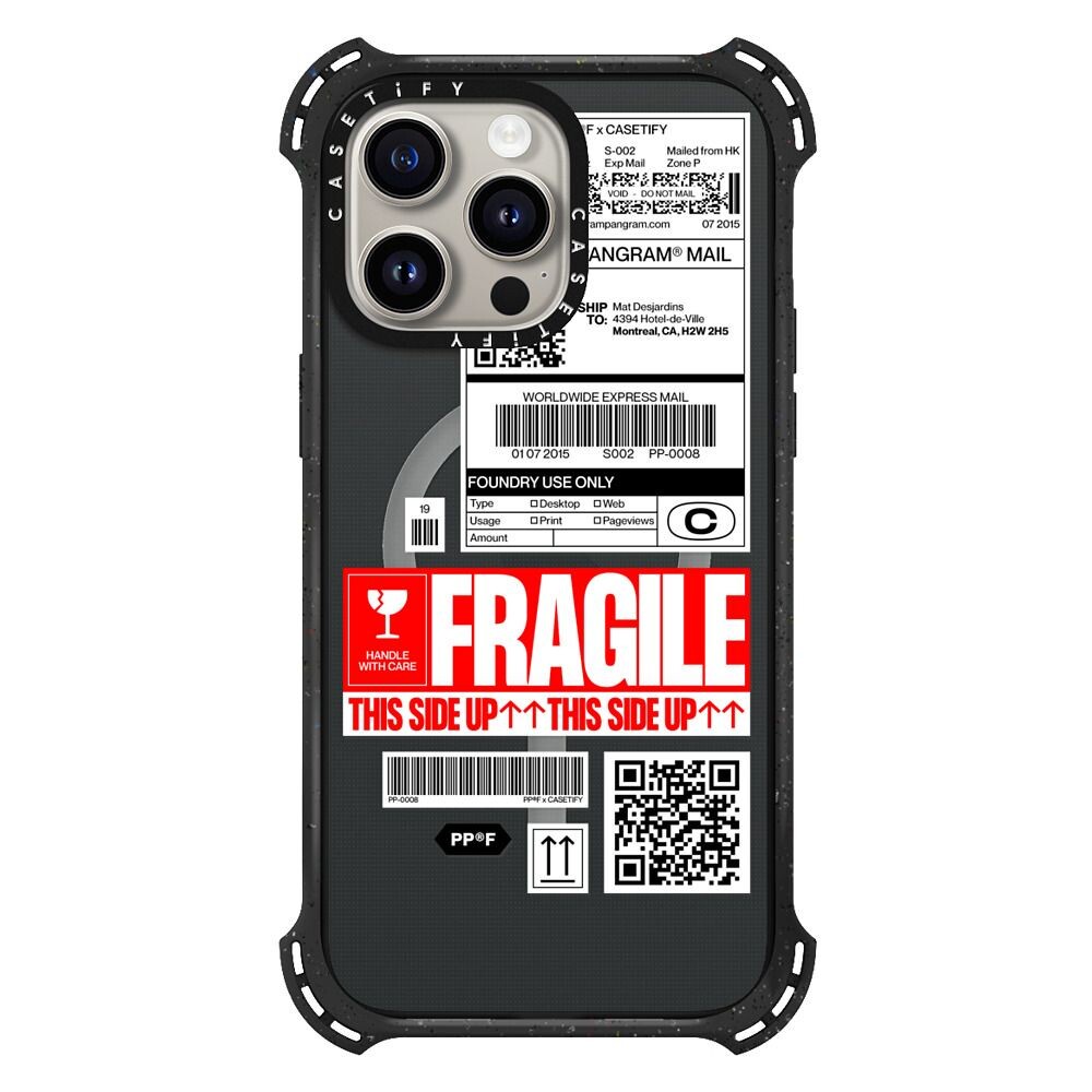 CASETiFY 保護殼 iPhone 15 Pro/15 Pro Max 「易碎」行李標籤 PP-0008