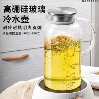 🔥限時下殺🔥🌠兩用壺蓋🌠冷水壺 冰水壺 玻璃水壺 鷹嘴設計 防燙手柄 可明火直燒 耐熱玻璃水壺 大容量水壺 熱水