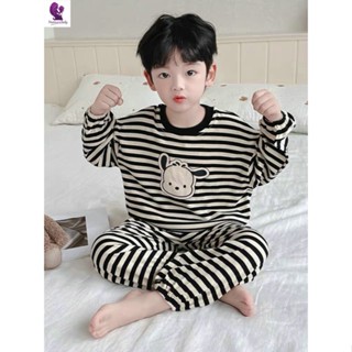 男童睡衣 居家服 兒童睡衣 春秋季新款卡通男孩小寶寶男童長袖分體中大童家居服套裝
