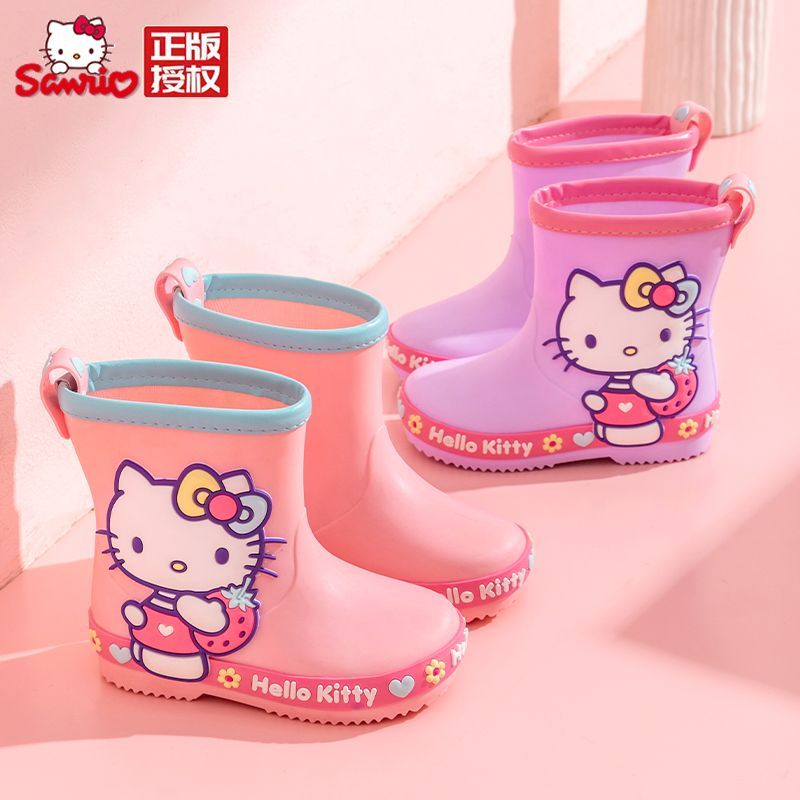 ⭐台灣優選⭐HelloKitty兒童防滑雨鞋女童膠鞋中小童套鞋水鞋小孩幼兒寶寶雨靴