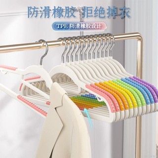 🔥限時免運🔥無痕防滑衣架掛衣家用衣櫃護衣衣服掛架撐子晾曬不起包整理師專用無痕衣架 防滑衣架 掛衣服架 衣服收納神器
