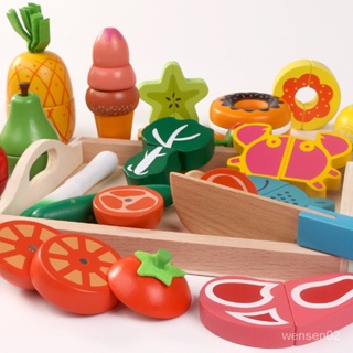 【文森母嬰】木品切切兒童木製託盤磁性切水果玩具水果蔬菜切切樂過傢傢玩具 OONM