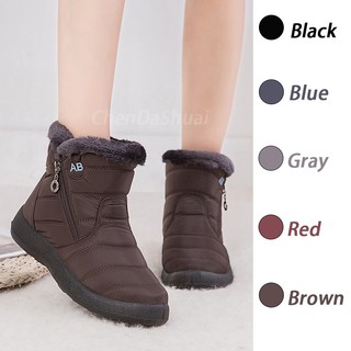 Women Snow Boots Waterproof Women Winter Plush Ankle Boots W