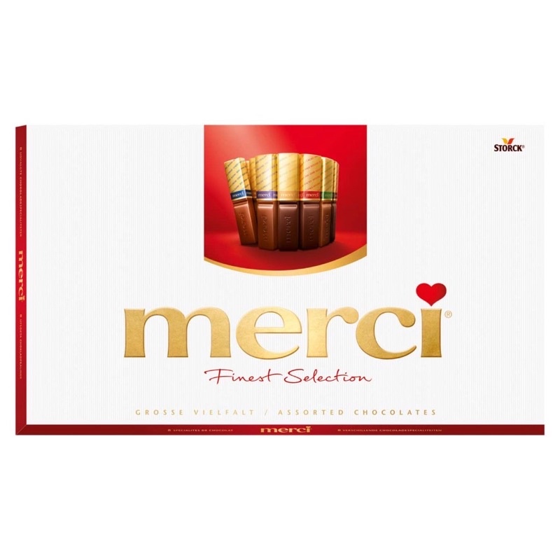 Merci 精選巧克力 32 片獨立包裝的優質歐洲巧克力 八種口味