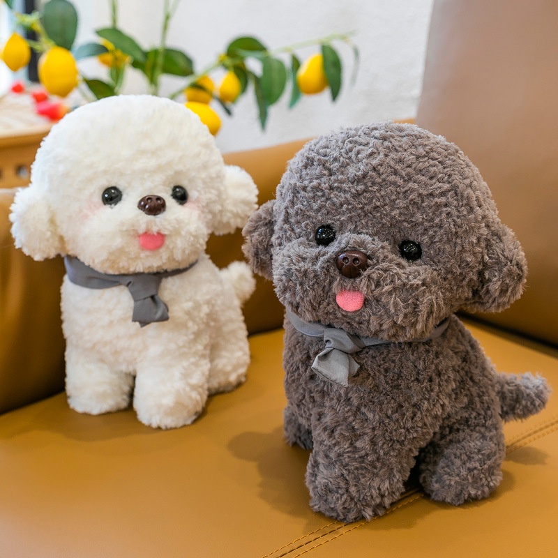 台灣現貨🔥🔥可愛泰迪狗公仔毛絨玩具仿真小狗比熊犬玩偶兒童布娃娃禮物