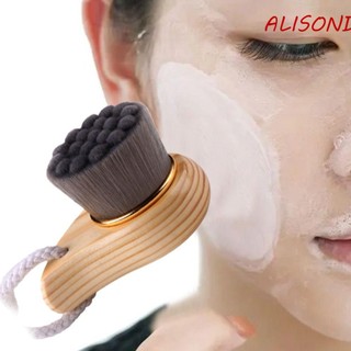 Wash Face Brush Home Use Wooden Handle Deep Cleansing Bathin